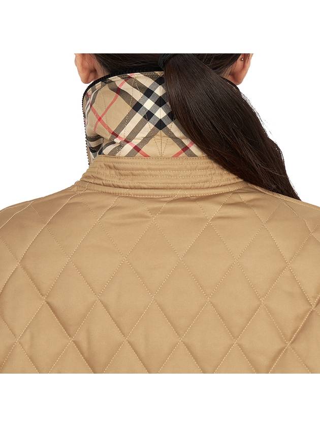 Women's Diamond Quilted Jacket Brown - BURBERRY - BALAAN 10