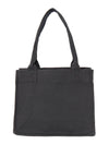 Embroidered Logo Canvas Tote Bag Black - GANNI - BALAAN 4