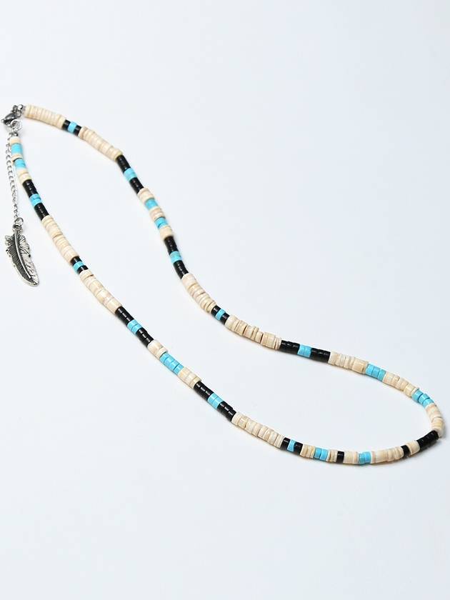 Native American Shell Turquoise Bead Necklace - KND - BALAAN 7