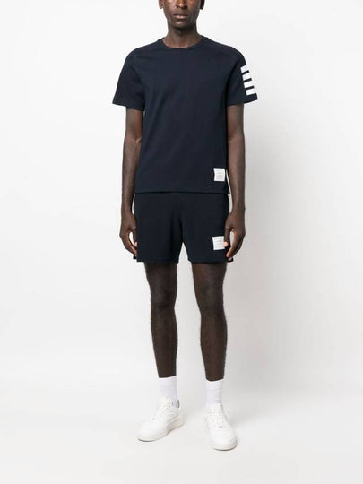 SHORT SLEEVE TEE W/ 4 BAR STRIPE IN MILANO COTTON - THOM BROWNE - BALAAN 2