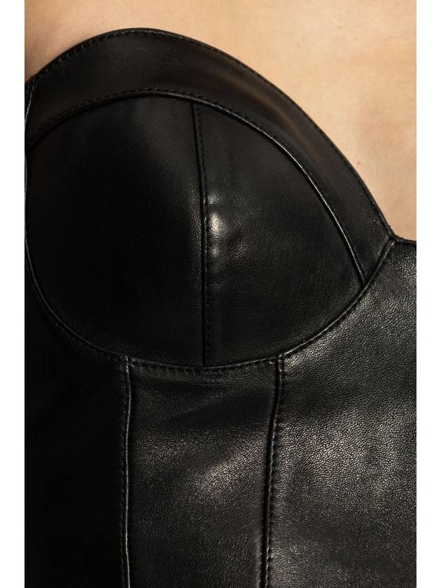 Balmain Leather Top, Women's, Black - BALMAIN - BALAAN 5