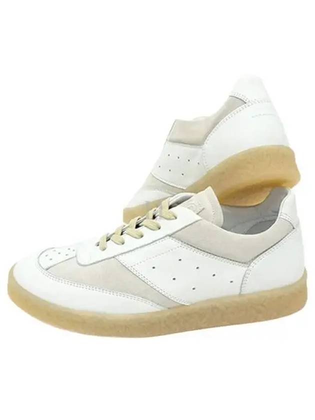 6 Court Paneled Lace-Up Low-Top Sneakers White - MAISON MARGIELA - BALAAN 2