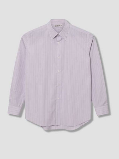 Subin high count cloth striped shirt - AURALEE - BALAAN 1