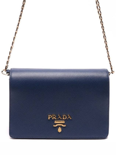 Saffiano Cross Bag Navy - PRADA - BALAAN 1