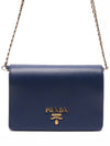 Saffiano Cross Bag Navy - PRADA - BALAAN 3