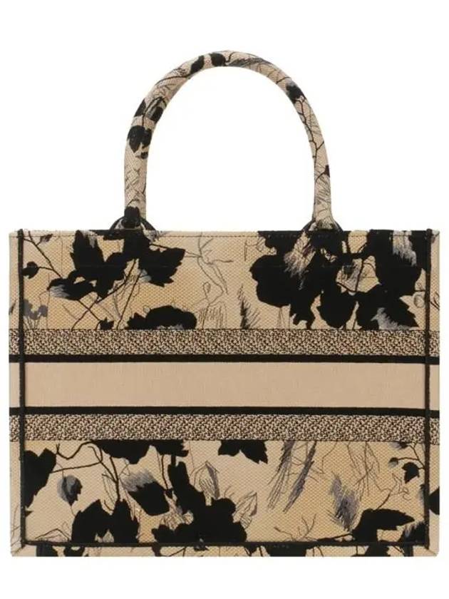 Fleurs Mystiques Embroiderey Medium Book Tote Bag Black Beige - DIOR - BALAAN 4