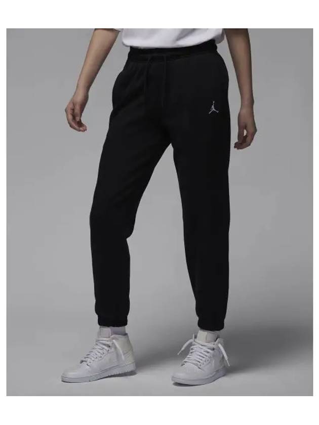 Jordan Brooklyn Fleece Pants W Black White FN4495 010 - NIKE - BALAAN 1