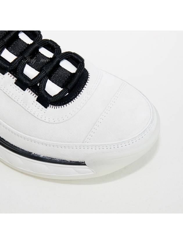 Logo Mixed Fibers Suede Low Top Sneakers White - CHANEL - BALAAN 7