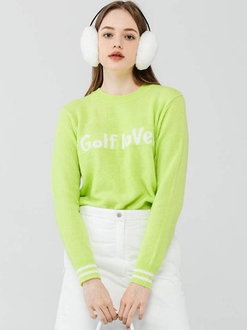 Golf rubber color matching sweater LIME - MONBIRDIE GOLF - BALAAN 1