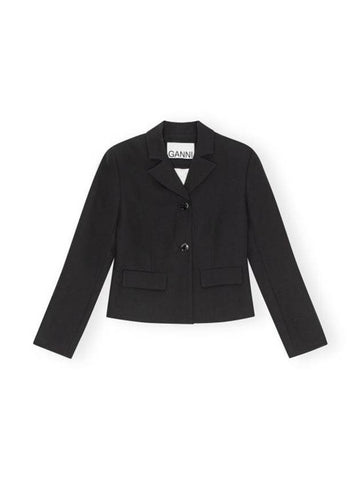 Lightweight Jacket Black - GANNI - BALAAN 1