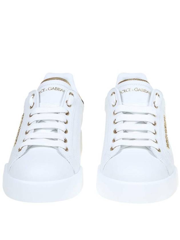 lettering Portofino sneakers white gold - DOLCE&GABBANA - BALAAN 4