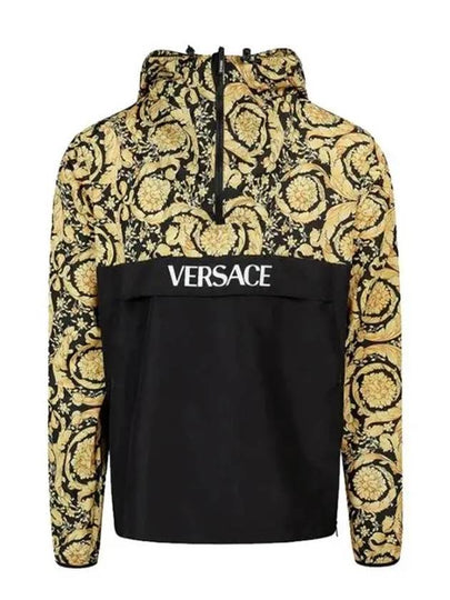 Men's Baroque Print Anorak Black Yellow - VERSACE - BALAAN 2