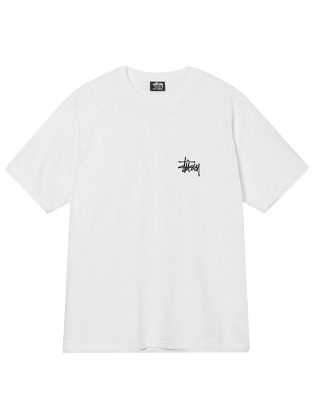 Basic Short Sleeve T-Shirt White - STUSSY - BALAAN 3