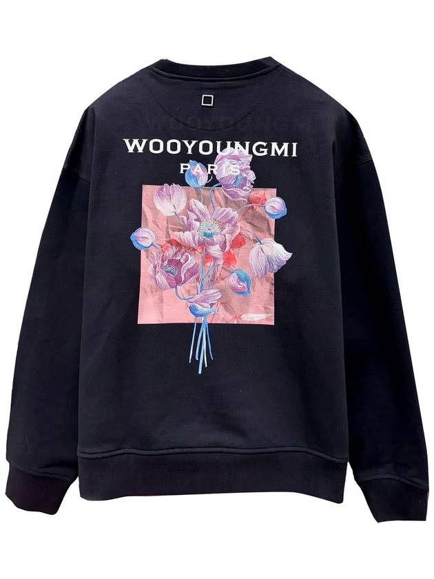 3D Flower Back Logo Sweatshirt Navy - WOOYOUNGMI - BALAAN 2