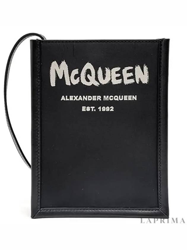 Graffiti Edge Mini Cross Bag Black - ALEXANDER MCQUEEN - BALAAN.