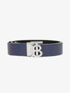 Reversible Monogram Leather Belt Navy - BURBERRY - BALAAN 2