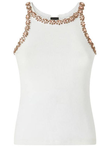 Pinko Coriandoli Crystal-Embroidery Tank Top - PINKO - BALAAN 1