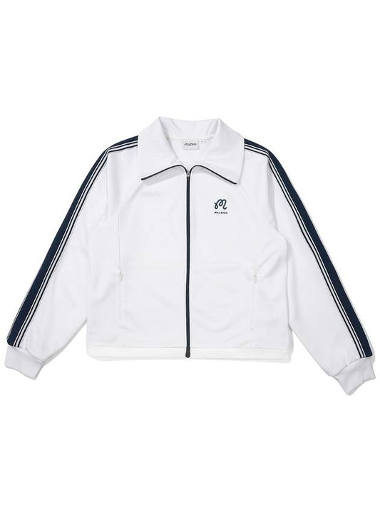 SOFT TRACK TOP JERSEY JACKET WHITE WOMAN - MALBON GOLF - BALAAN 1