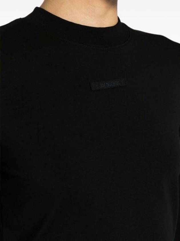 Le Gros Grain Manches Long Sleeve T-Shirt Black - JACQUEMUS - BALAAN 4