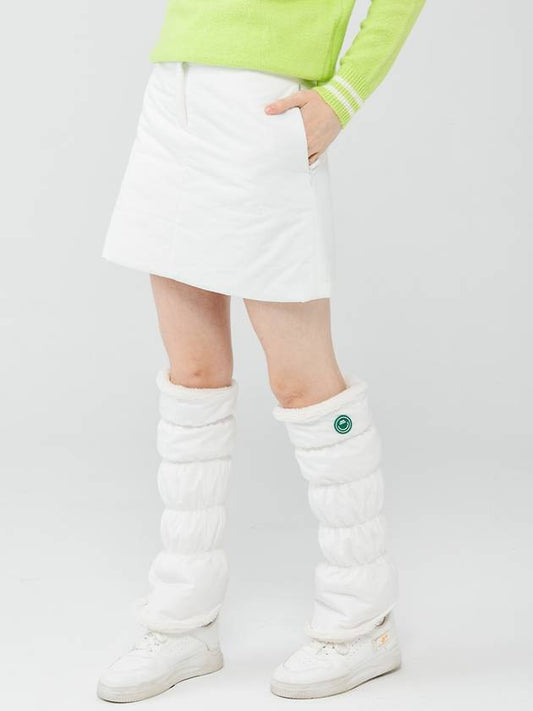 Logo embroidered winter padded skirt WHITE - MONBIRDIE GOLF - BALAAN 1