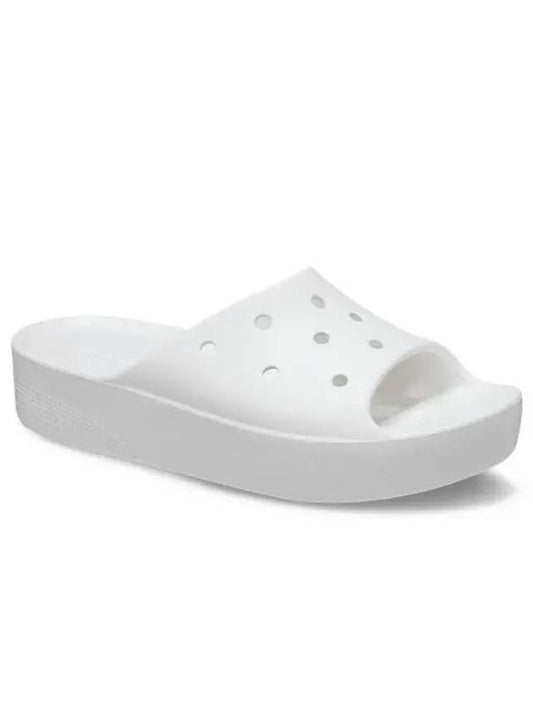 Classic platform slides women s high heel slippers sandals white 208180 100 - CROCS - BALAAN 2