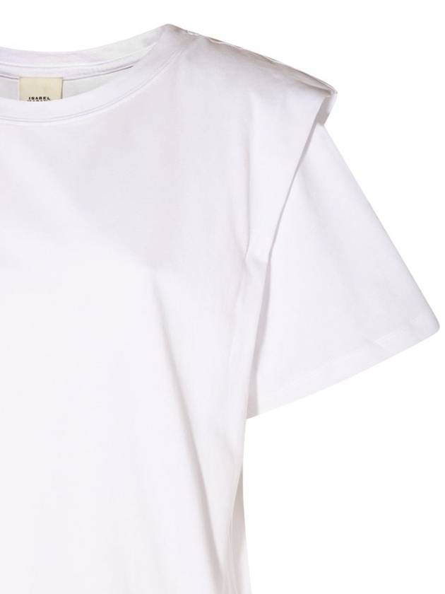 Women's Zelitos Cotton Short Sleeve T-Shirt White - ISABEL MARANT - BALAAN 4