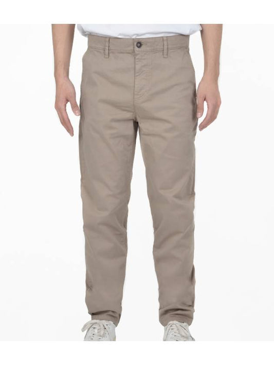 Chino Fit Tapered Stretch Cotton Satin Straight Pants Open Brown - HUGO BOSS - BALAAN 1