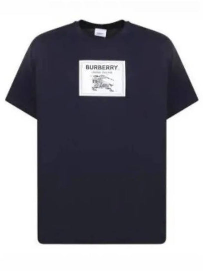 Men's Prorsum Label Cotton Short Sleeve T-Shirt Smoke Navy - BURBERRY - BALAAN 2