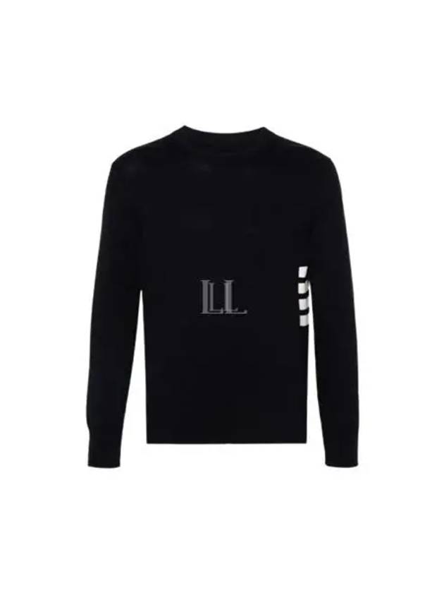 Cotton 4-Bar Knit Top Navy - THOM BROWNE - BALAAN 2