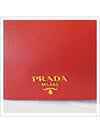 Vitello Dino Leather Flap Cross Bag Red - PRADA - BALAAN.