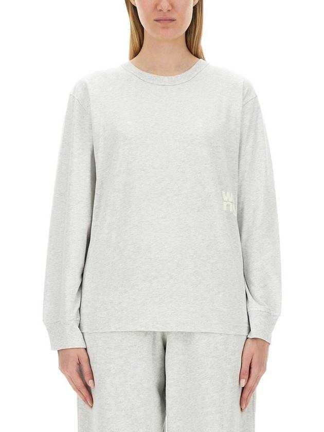 T By Alexander Wang Sweatshirt With Logo - ALEXANDER WANG - BALAAN 1