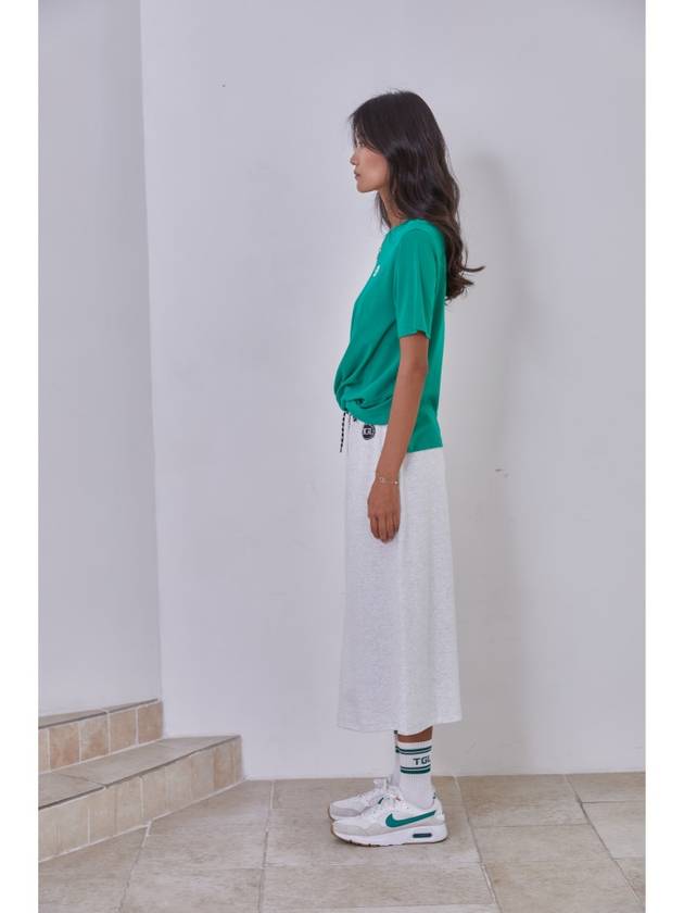 Recycled Maxi Skirt White Melange Grey - THE GREEN LAB - BALAAN 9