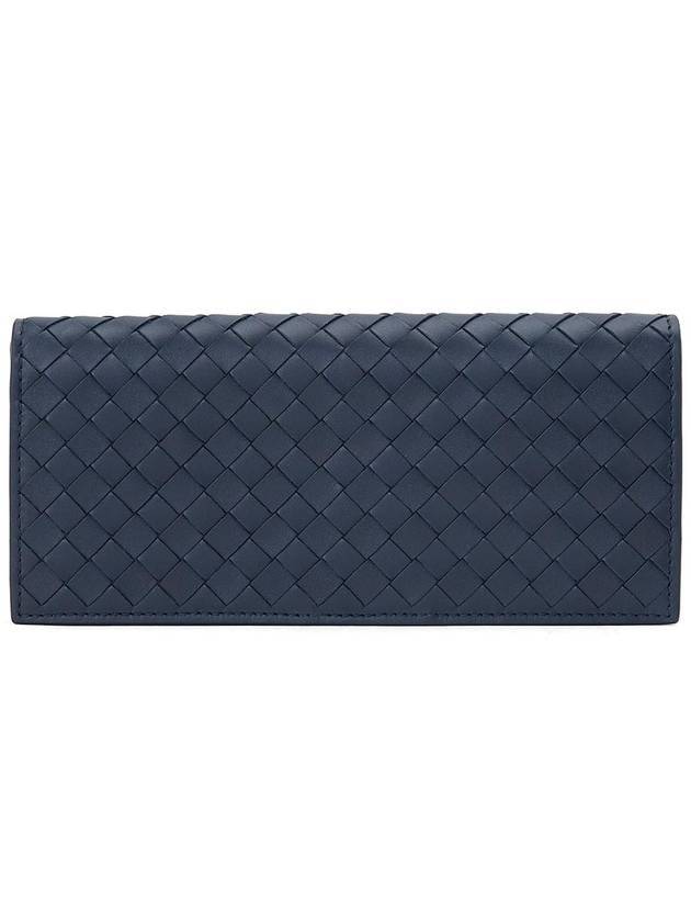 Intrecciato Continental Long Wallet Navy - BOTTEGA VENETA - BALAAN 1