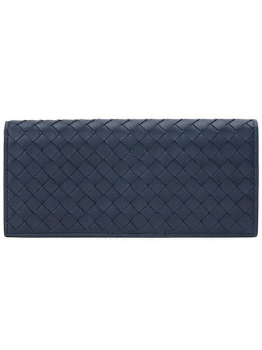 Intrecciato Continental Long Wallet Navy - BOTTEGA VENETA - BALAAN 1