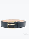 4 Bar Classic Grain Leather Belt Navy - THOM BROWNE - BALAAN 2