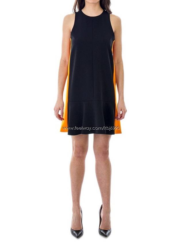 Women's orange color sleeveless dress 1841 MDA 38154155 99 - MSGM - BALAAN 2