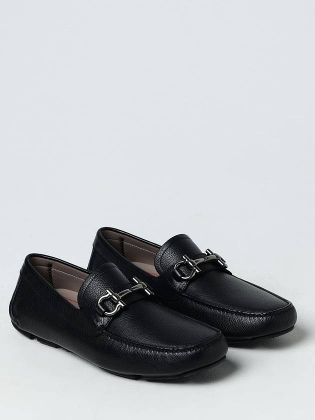 Gancini Ornament Driving Shoes Black - SALVATORE FERRAGAMO - BALAAN 3