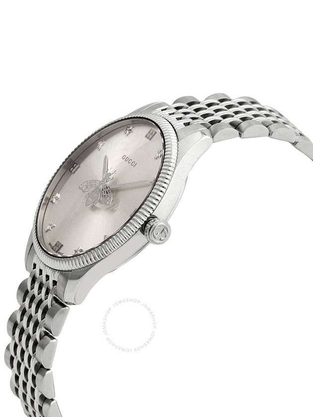 Quartz Bee Metal Watch Silver - GUCCI - BALAAN 3