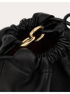 V Logo Pouf Drawstring Small Shoulder Bag Black - VALENTINO - BALAAN 6