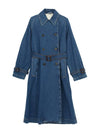 15011041650 BLASY 002 Women s Denim Long Trench Coat - MAX MARA - BALAAN 1