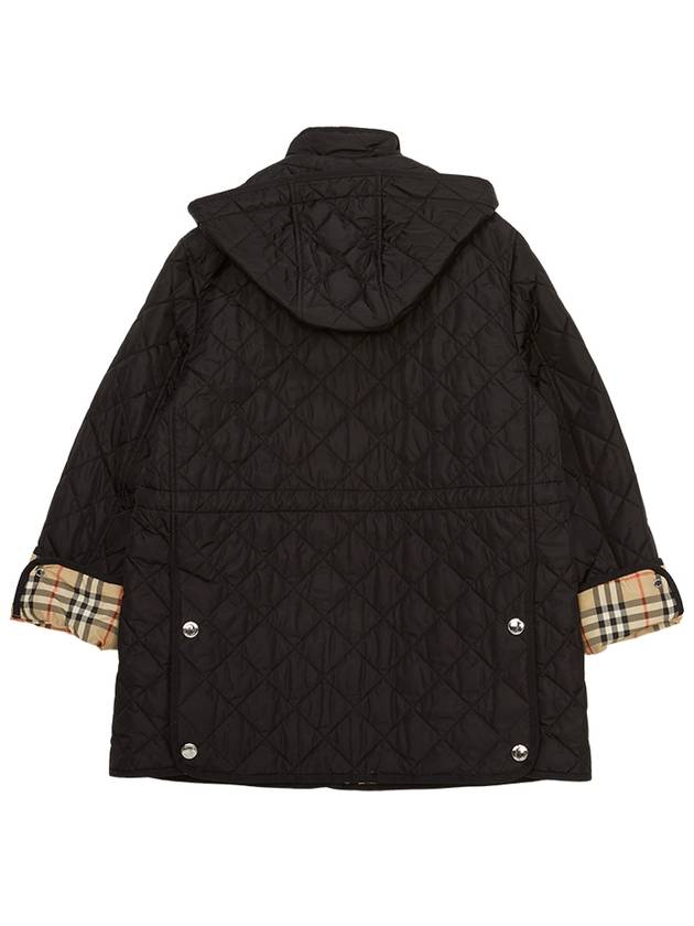 Diamond Quilted Long Nylon Jacket Black - BURBERRY - BALAAN 3