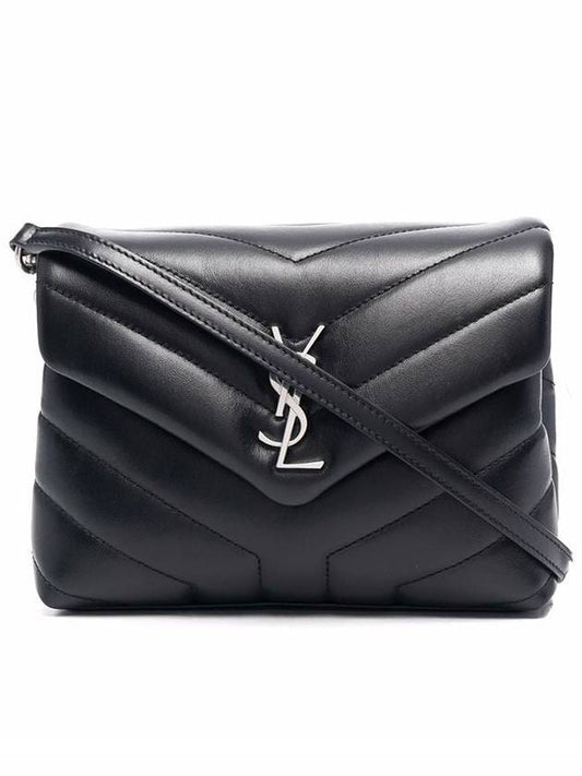 Toy Loulou Strap Shoulder Bag In Quilted Leather Black - SAINT LAURENT - BALAAN 2