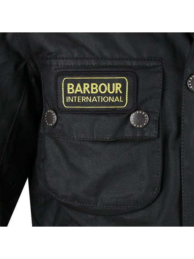 Men's International A7 Wax Slim Jacket Black - BARBOUR - BALAAN 8