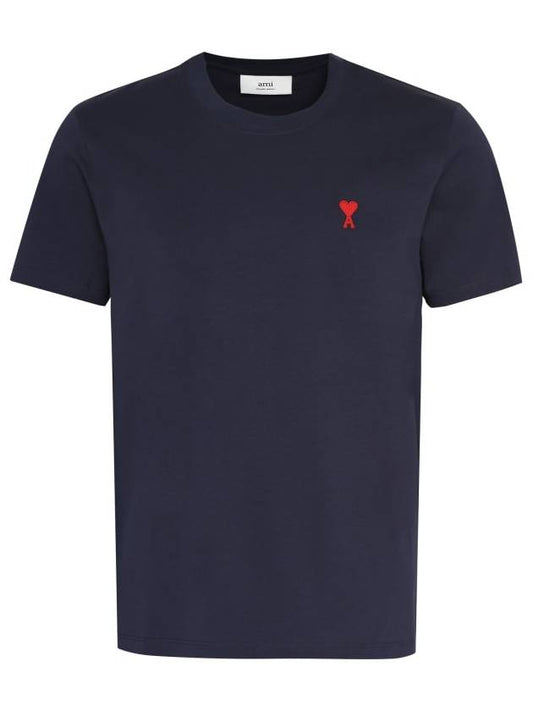 small heart logo short sleeve t-shirt navy - AMI - BALAAN 1