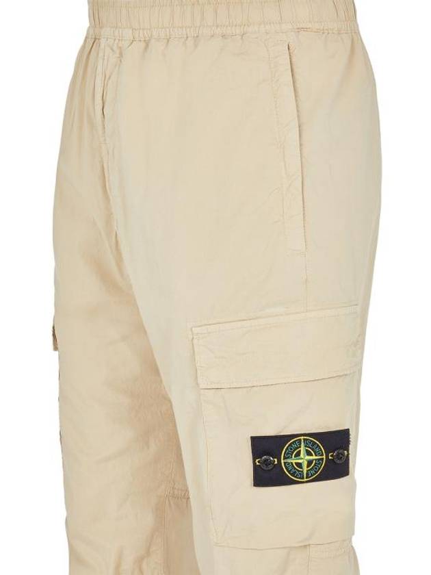 Stretch Cotton Tela Paracadute Cargo Straight Pants Sand - STONE ISLAND - BALAAN 4