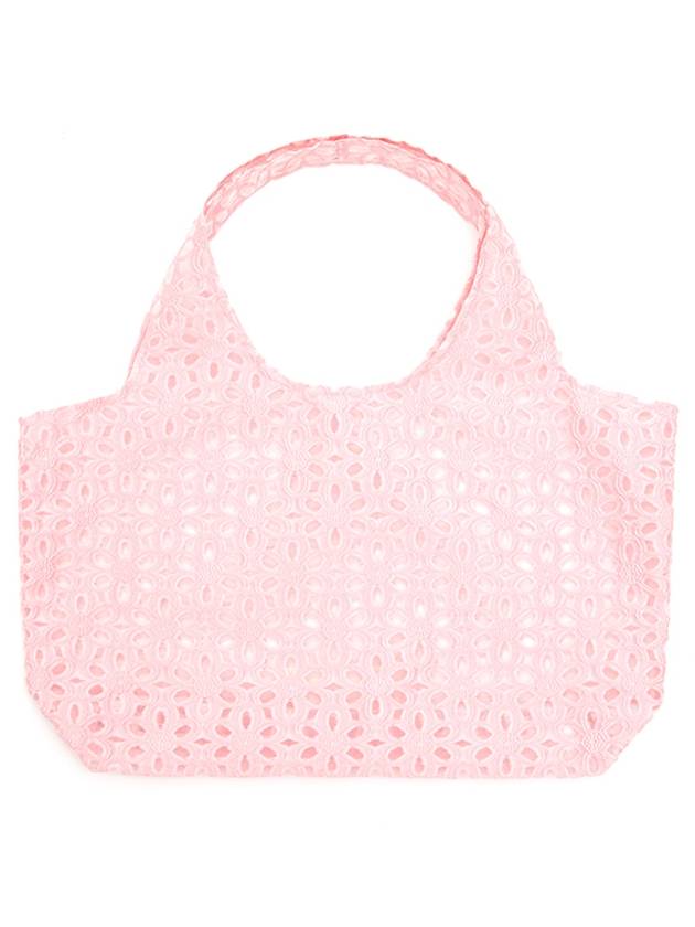 Flower Jacquard Shopper Tote Bag Light Pink - RHEEMIN - BALAAN 3