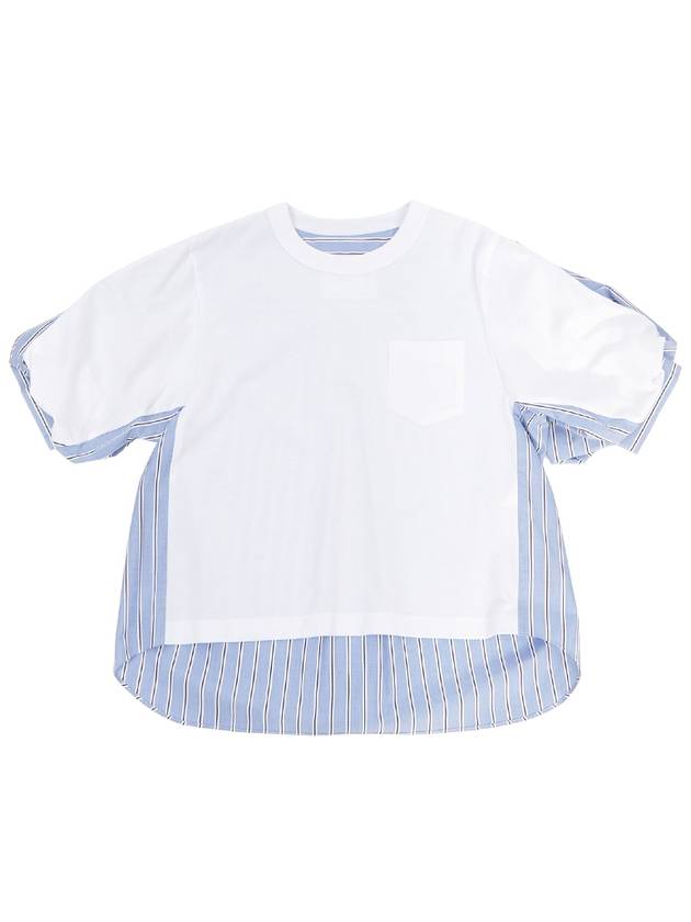 24 ss cotton poplin x cotton jersey t-shirt 2407311185 B0031065351 - SACAI - BALAAN 2