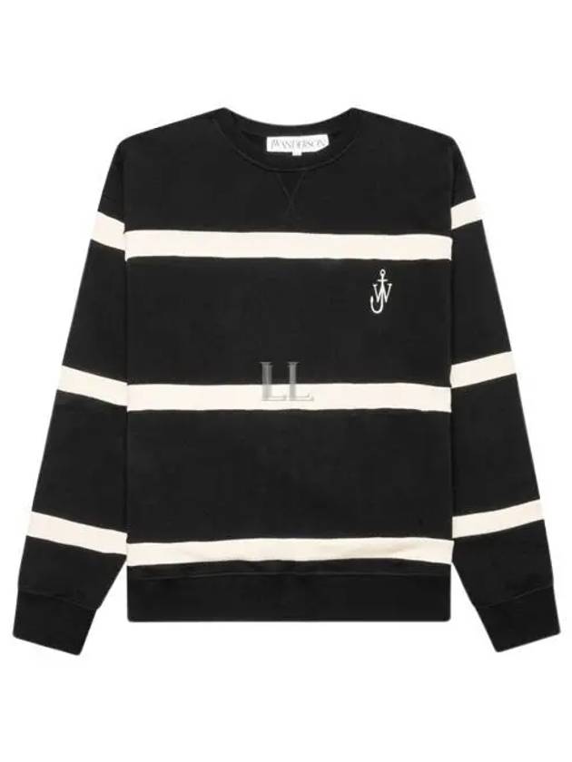 Logo Print Stripe Sweatshirt Black - JW ANDERSON - BALAAN 2