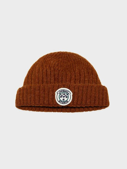 Signature Wappen Wool Short Beanie Brick - FFEFF STUDIO - BALAAN 2