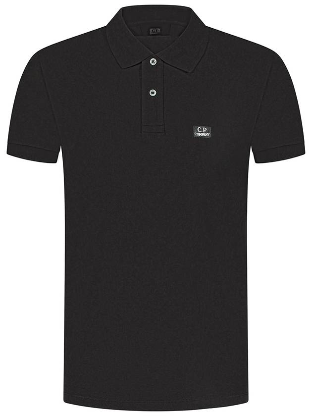 Logo Cotton Polo Shirt Black - CP COMPANY - BALAAN 2